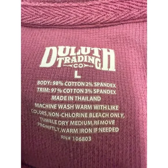 Duluth Trading Men’s L Shirt Long Sleeves Red button Snap work - Picture 3 of 5